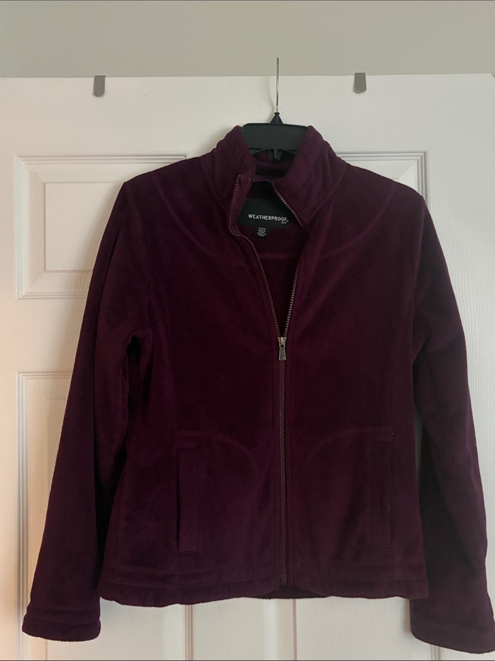 Weatherproof Deep Plum Fleece Zip Jacket